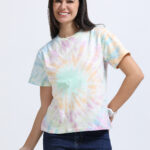 Multicolor Tie &Dye Round Neck T shirt