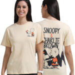 Snoopy & Charlie Printed Round Neck T shirt Sandal