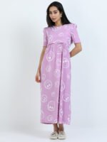 Full length pure coton maternity wear Smily Lavander