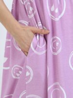 Full length pure coton maternity wear Smily Lavander - Image 4