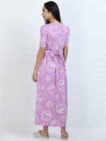 Full length pure coton maternity wear Smily Lavander - Image 5