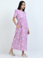 Full length pure coton maternity wear Smily Lavander - Image 6