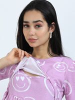 Full length pure coton maternity wear Smily Lavander - Image 7