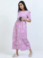 Full length pure coton maternity wear Smily Lavander - Image 8