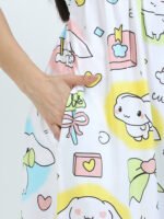 Full length pure coton maternity wear Love Doodle White - Image 7