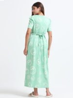 Full length pure coton maternity wear Smily Green - Image 5