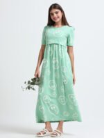 Full length pure coton maternity wear Smily Green - Image 8