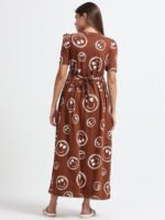 Full length pure coton maternity wear Smily Brown - Image 5