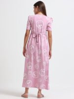 Full length pure coton maternity wear Smily Pink - Image 6