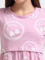 Full length pure coton maternity wear Smily Pink - Image 2