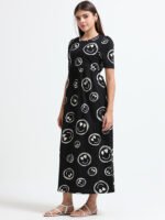 Full length pure coton maternity wear Smily Black - Image 3