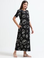 Full length pure coton maternity wear Smily Black - Image 4
