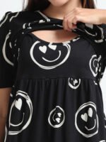 Full length pure coton maternity wear Smily Black - Image 7